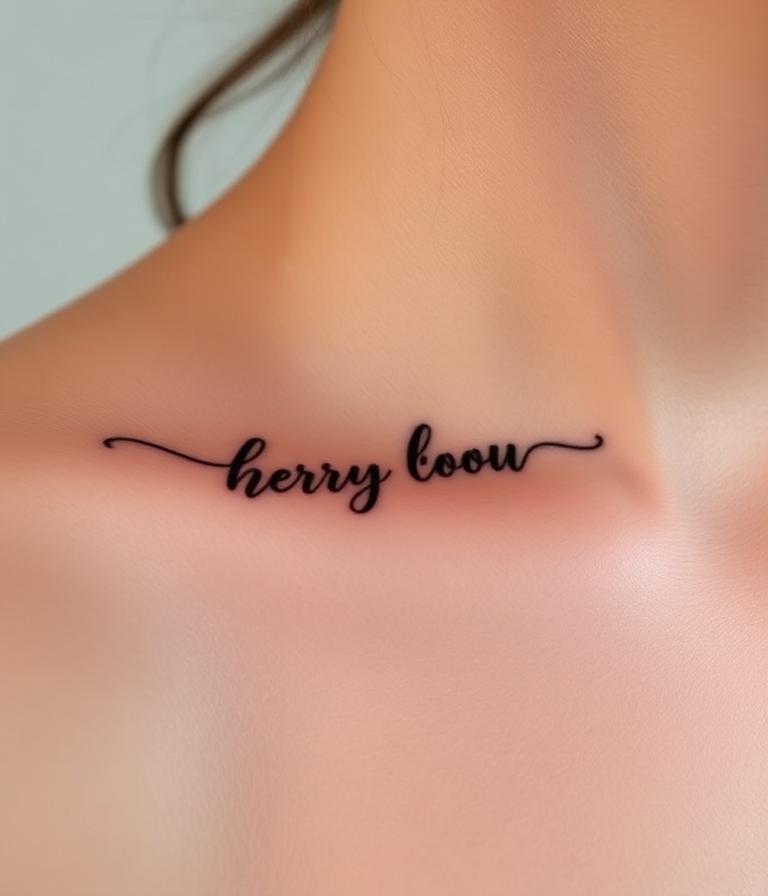 Lettering tattoo work