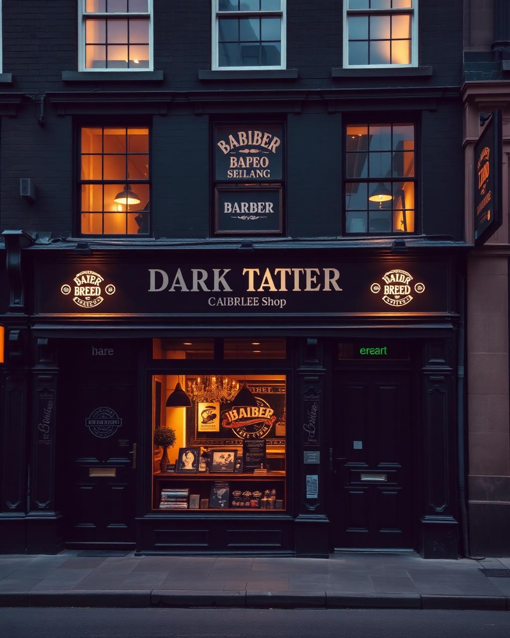 Storefront on O'Connell Street at dusk